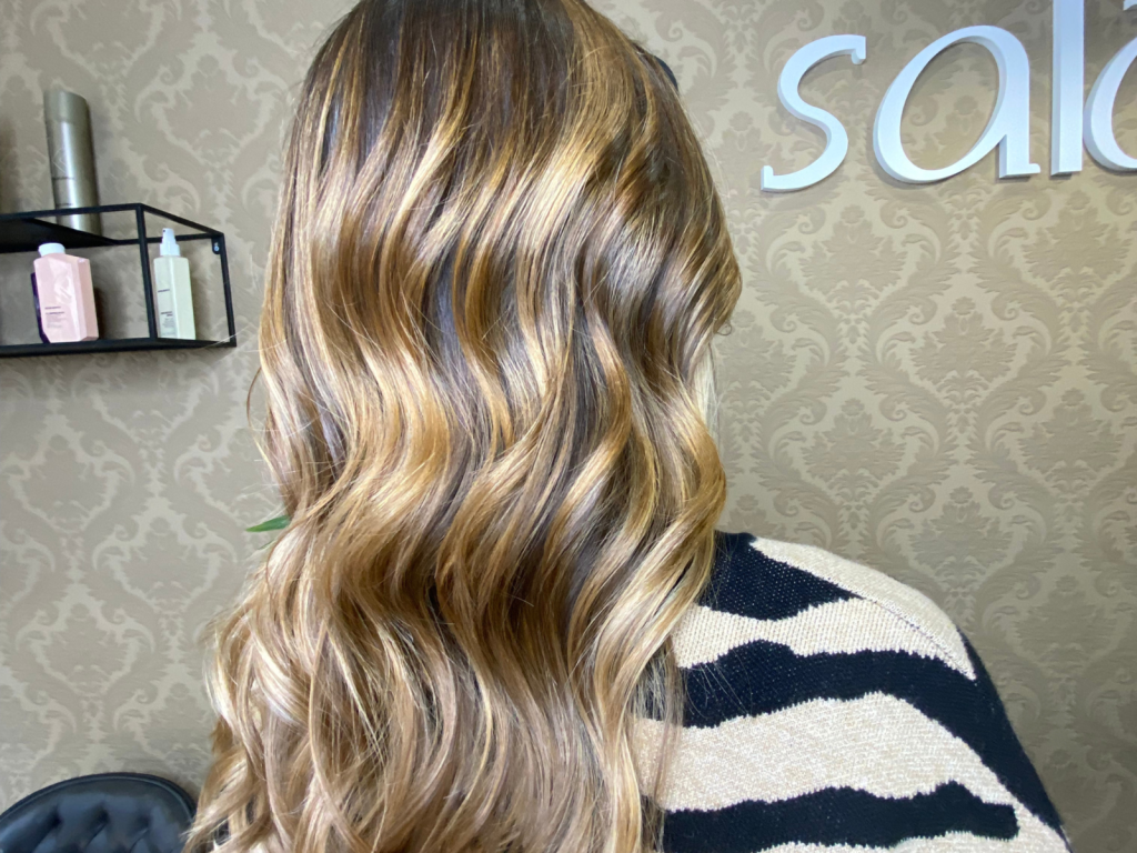 Mechas relucientes de cabello