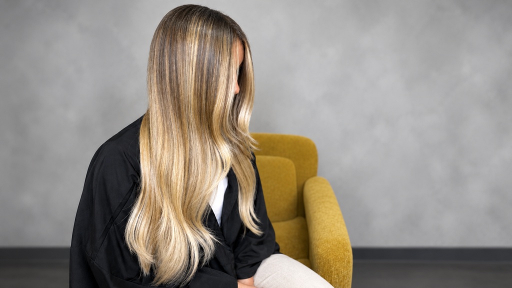 Modelo rubia- decoloración